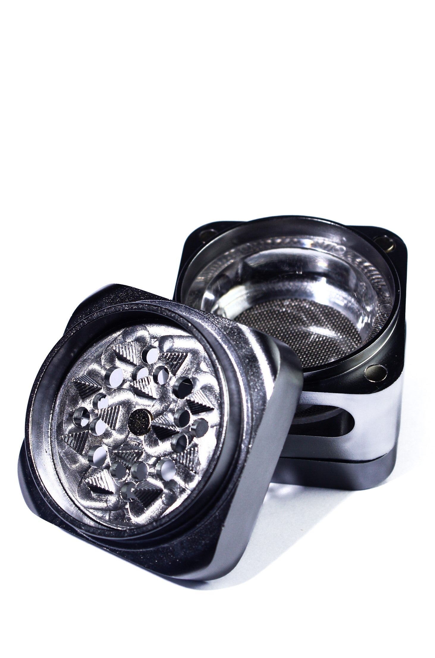 Silver square 4pc grinder