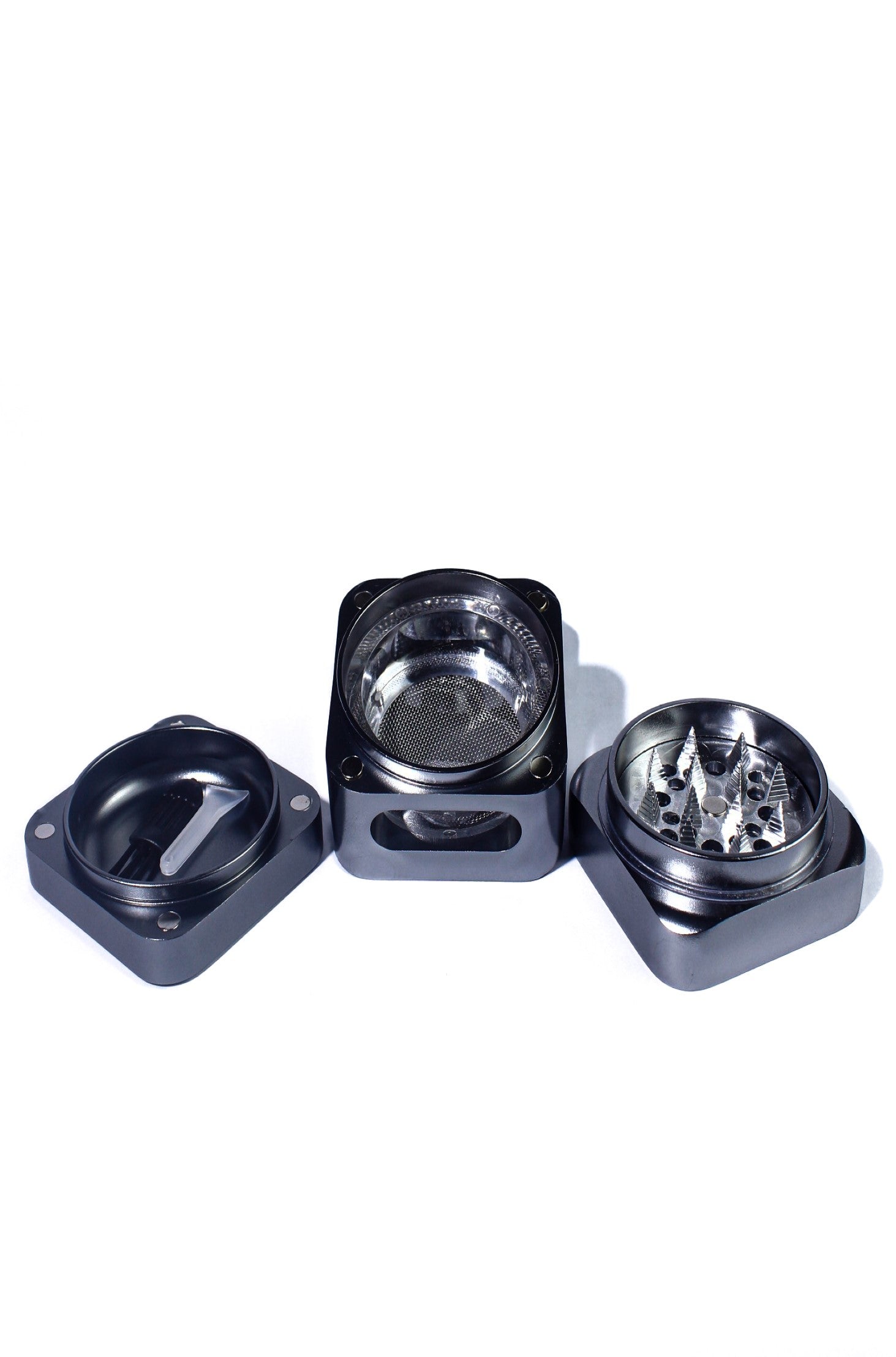 Silver square 4pc grinder