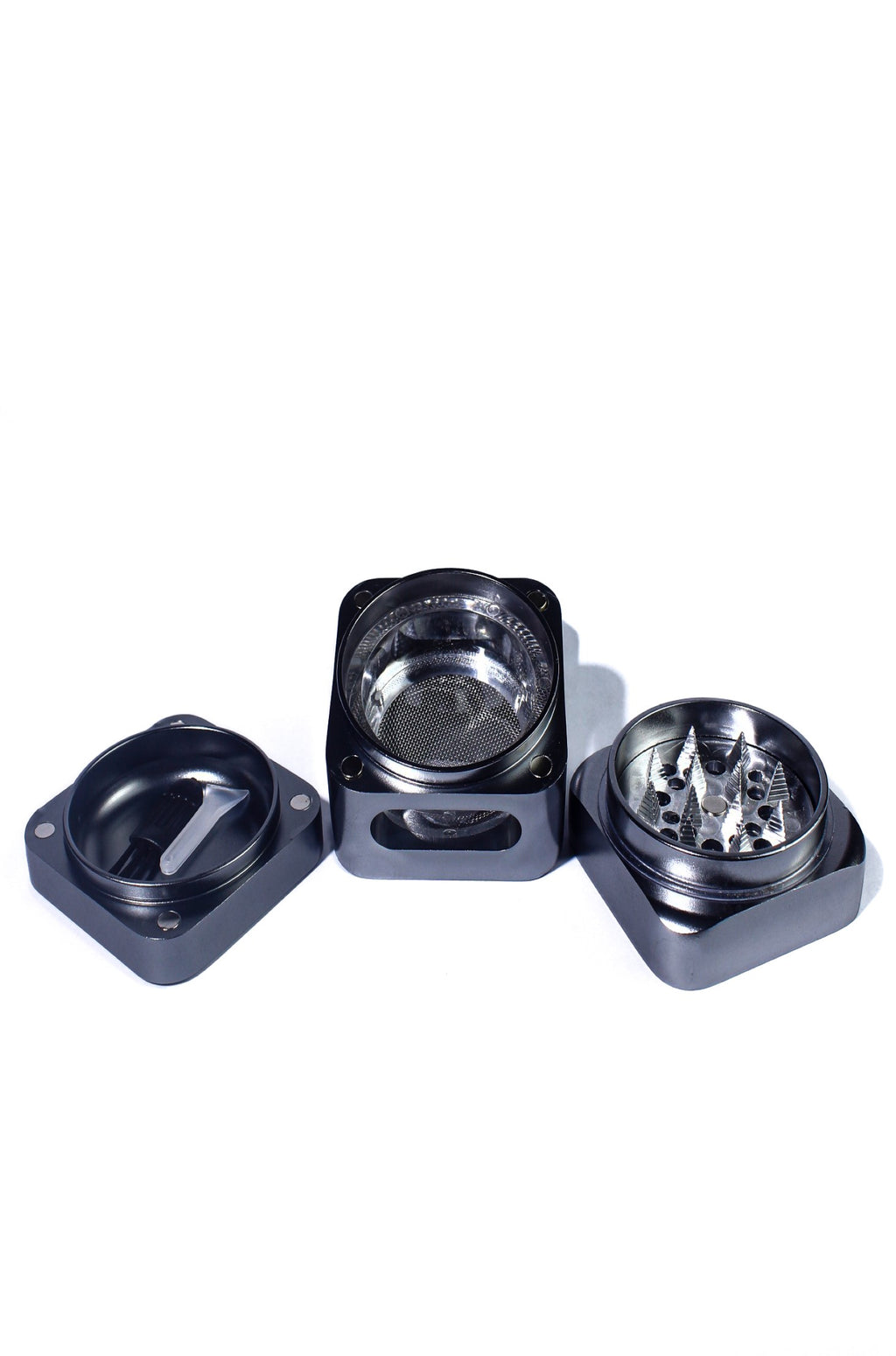 Silver square 4pc grinder