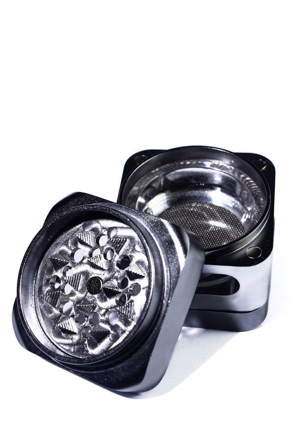 Silver square 4pc grinder