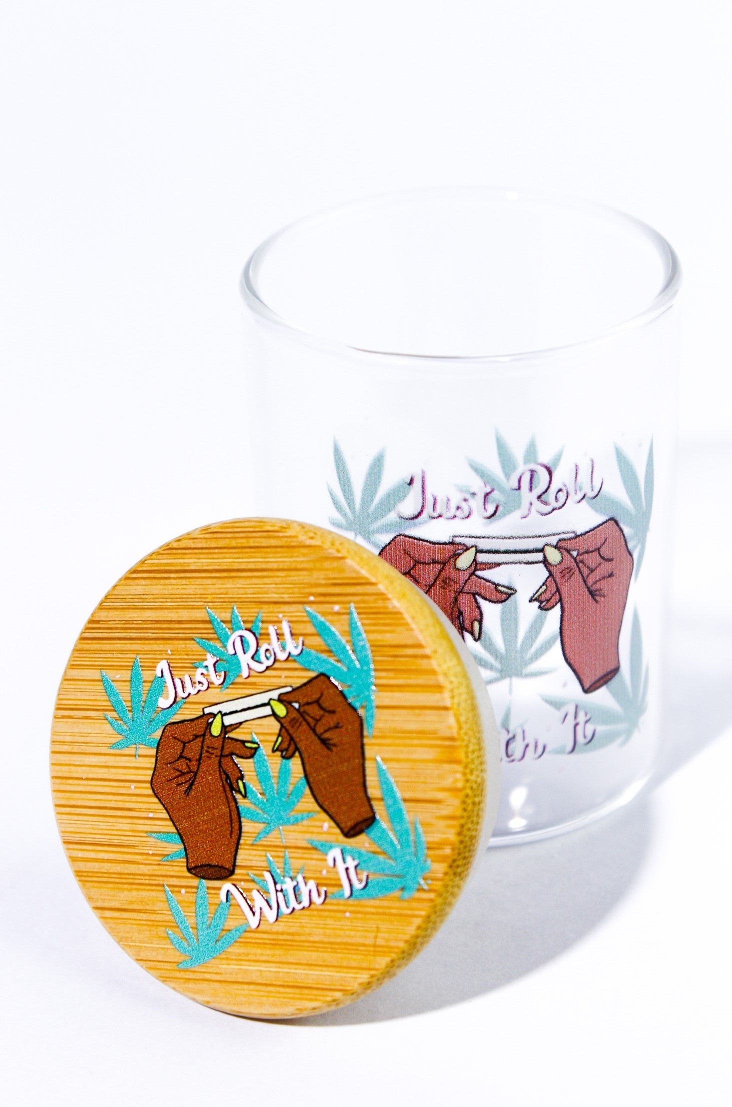 Just roll with it jar with bamboo lid