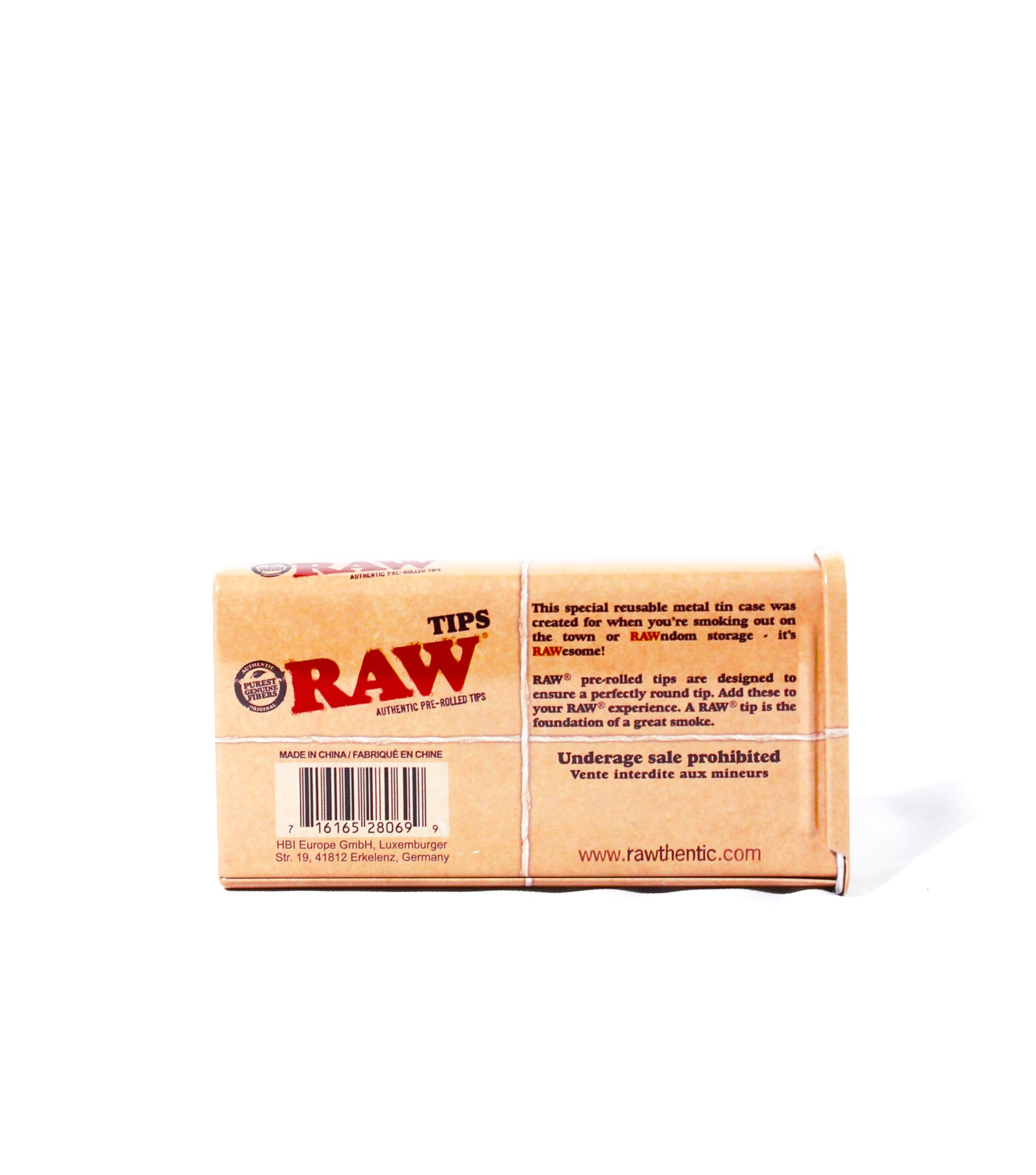 Raw tips tin